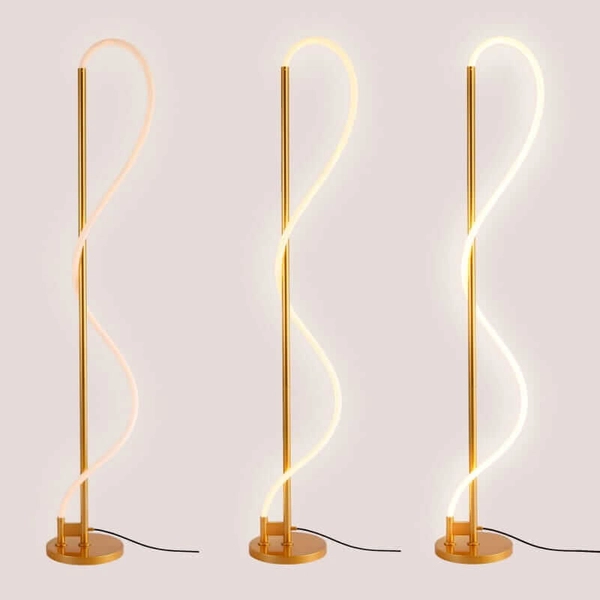 Podłogowa lampa Spirali ABR-EOS-G-30W Abruzzo LED 30W 3000K wąż złoty