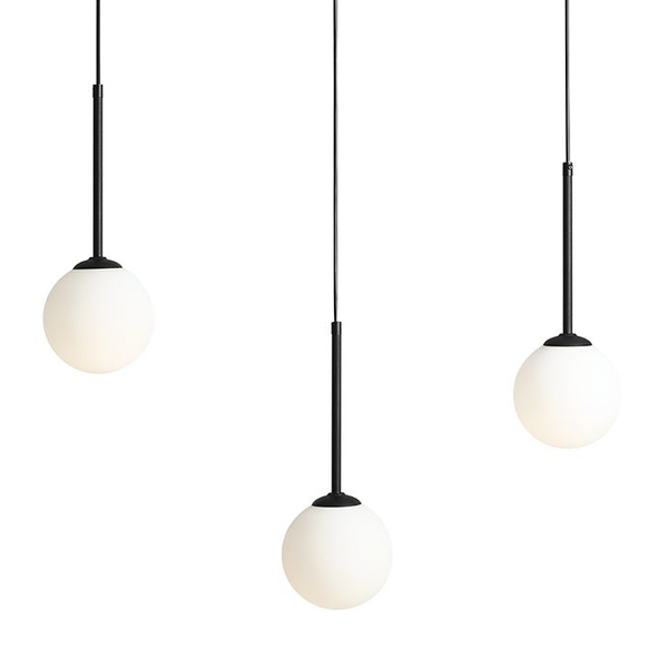 Wisząca lampa na listwie Bosso 1087E_1 Aldex nowoczesna biała czarna
