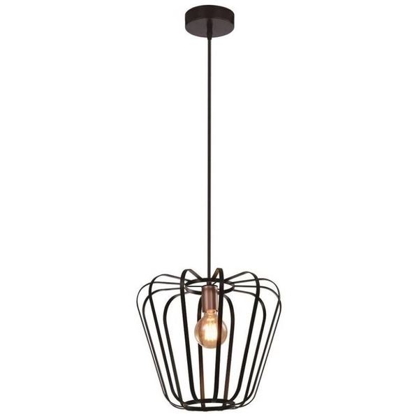 Wisząca lampa druciana Jonas 31-78483 Candellux klatka loft czarna
