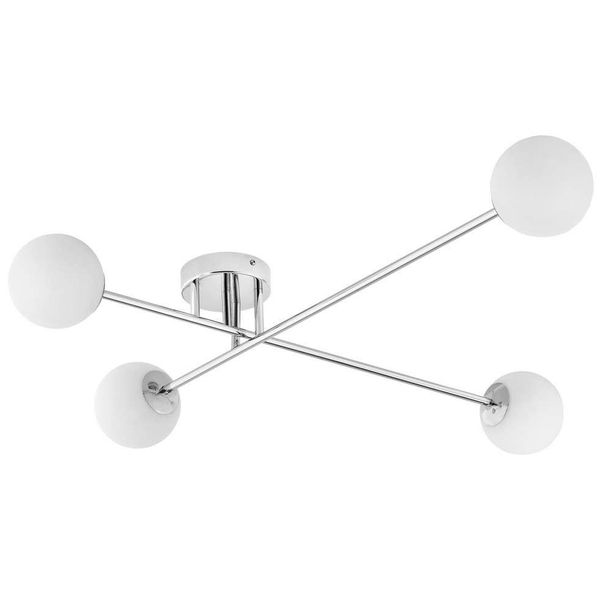 Modernistyczna LAMPA sufitowa ASTRA 10773403 Kaspa loftowa OPRAWA szklane kule balls chrom białe