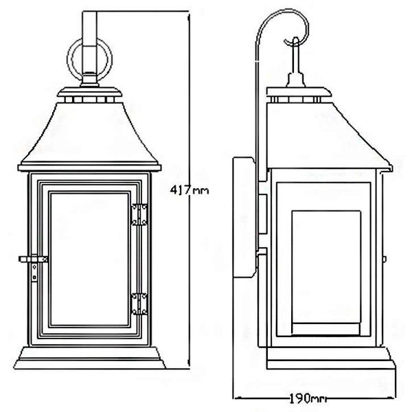 Zewnętrzna LAMPA elewacyjna Shepherd FE-SHEPHERD-2S Elstead FEISS ścienna OPRAWA ogrodowa klasyczna outdoor IP44 cynk przezroczysta