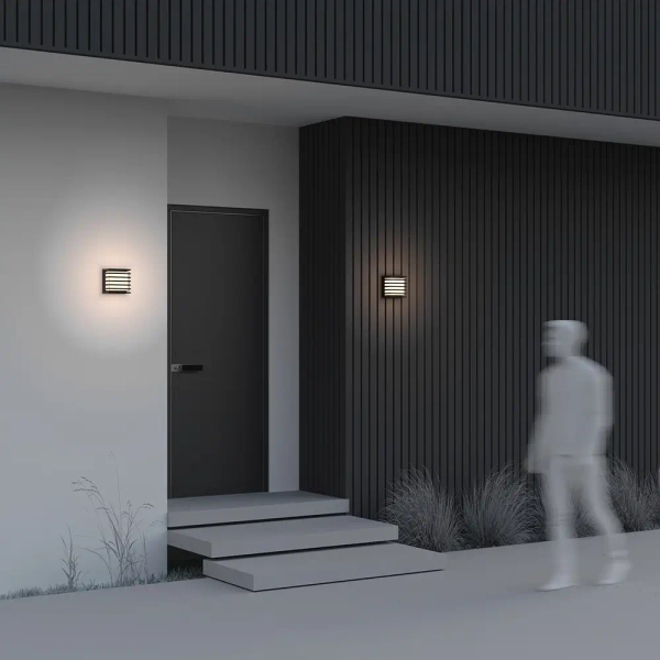 Zewnętrzny kinkiet Downing Street O020WL-L10B3K LED 10W 3000K IP65 czarna