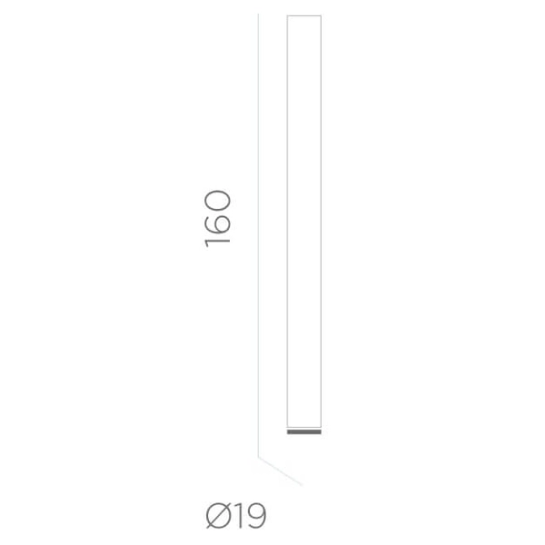 Balkonowa lampa podłogowa Fity LUMFT160OFNW LED 20W 6500K IP65 słupek biała