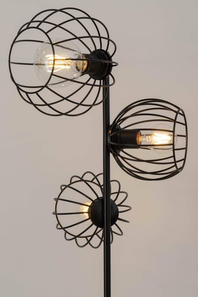 Stojąca lampa loft Madam 32375 podłogowy druciak czarny do salonu