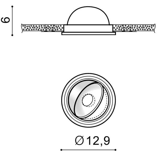 Podtynkowa lampa sufitowa Boston AZ3470 LED 10W 3000K okrągła czarna