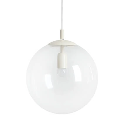 Kulista lampa wisząca Globe 562G9 Aldex ball kula szklana biała