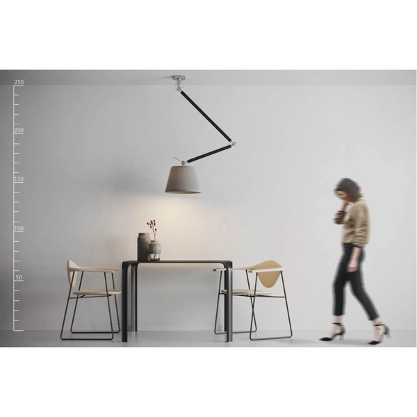 Lampa wisząca Zyta AZ4189+AZ2600 z regulacją do sypialni nad łóżko czarny