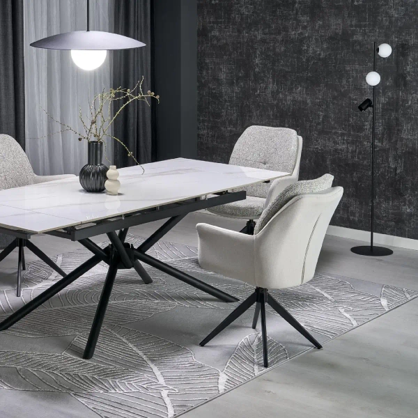 Jadalniana lampa zwisająca Slate 10637 mleczna kula czarny