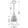 Szklana lampa wisząca CELIA 31-51561 zwis kropla łezka chrom