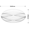 Ledowa lampa do holu Moluna LP-9623/1C-40 WH LED 23W 4000K biały