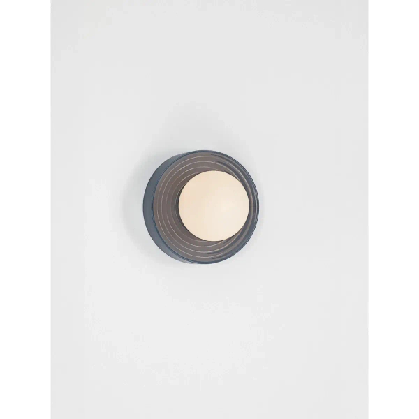 Ścienna lampa do sypialni MALVANO LE45261 okrągła porcelanowa niebieska