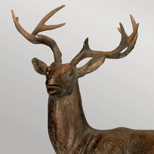 Stołowa lampa z abażurem Amelia DL-AMELIA-TL jeleń mosiądz beżowy