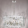 Kryształowa wisząca lampa Entwine ENT0838 do salonu glamour nikiel