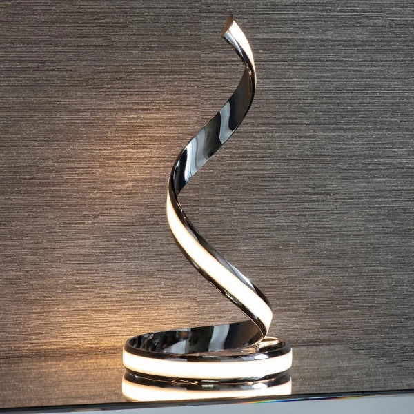 Salonowa lampa stołowa Aria 76412 LED 18W 3000K spirala chrom