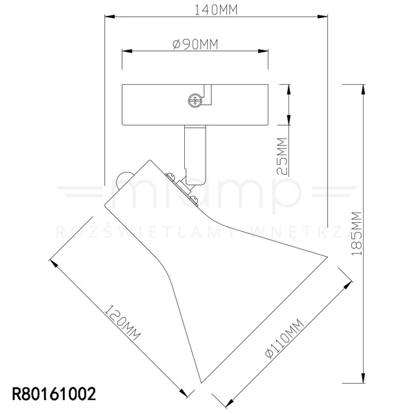 Kinkiet LAMPA ścienna NINA R80161002 RL Light industrialna OPRAWA metalowa loft czarna złota