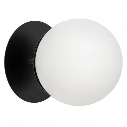 Kulista lampa sufitowa Plaat PLB120S3 do jadalni kula ball IP44 biała czarna