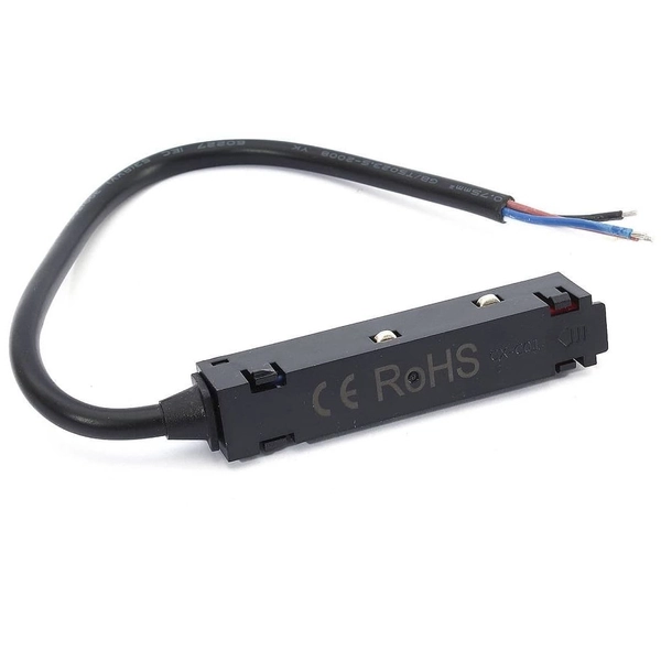 Końcówka zasilająca do szyn magnetycznych 3-fazowych 465 Domeno LED czarna