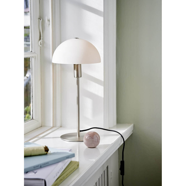 Sypialniana lampka nocna Ellen 2112305032 grzybek srebrny biały