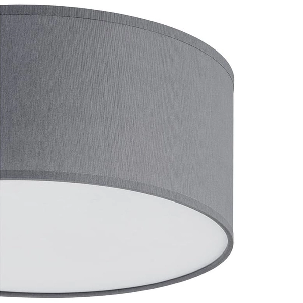 Okrągły plafon salonowy Rondo 3333 TK Lighting tkaninowy biały szary
