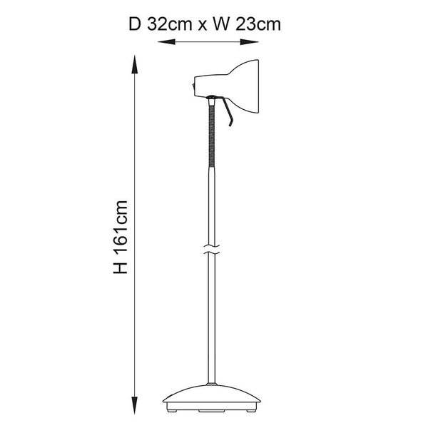 Regulowana lampa podłogowa na peszlu Amalfi 76605 mosiądz
