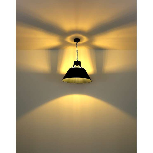 Industrialna LAMPA wisząca GÜNTHER 15366S Globo retro OPRAWA metalowy ZWIS loftowy czarny