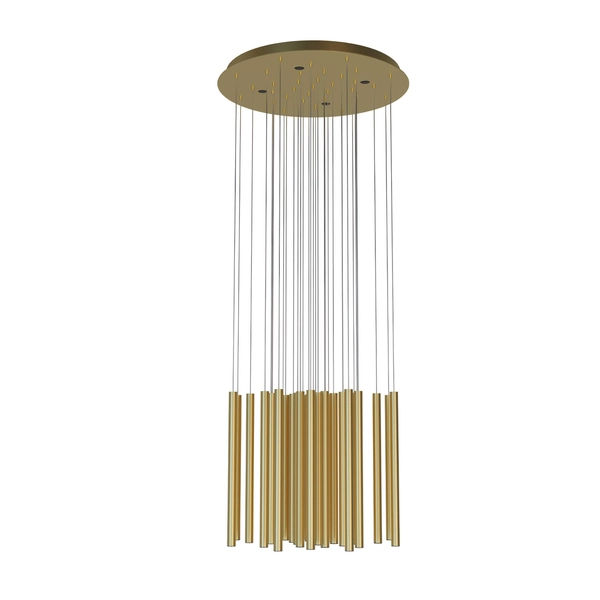 Wisząca lampa jadalniana Organic kaskada LED 45W 3000K tuby złote