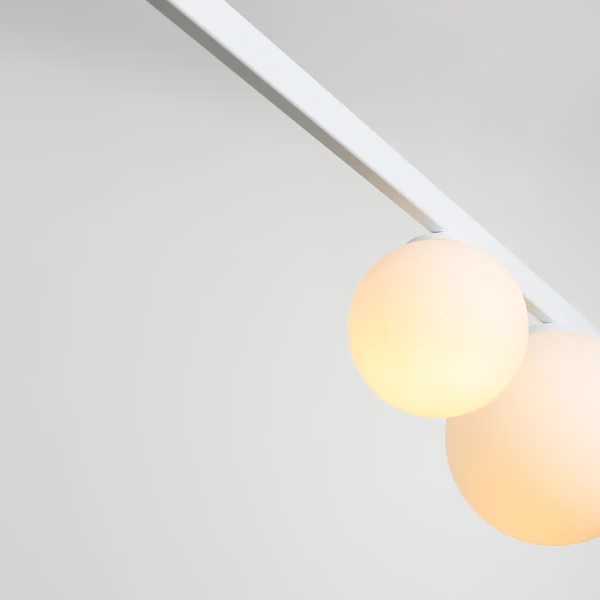 Wisząca lampa szklana GARDA 1099L molekuły okrągłe białe