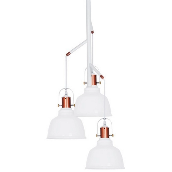 Loftowa lampa wisząca Darling AZ2146 Azzardo potrójna do kuchni biała