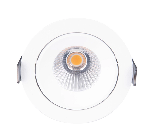 Wpust LAMPA sufitowa CYKLOP H0094 Maxlight podtynkowa OPRAWA metalowa do łazienki LED 12W 3000K oczko okrągłe IP65 białe