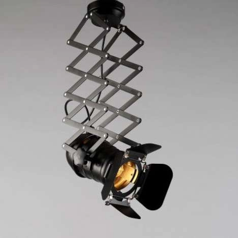 Reflektor LAMPA sufitowa CGRSCHARMONY COPEL studyjna OPRAWA na harmonijce nożycowa czarna