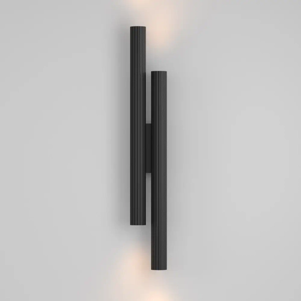 Podwójny ścienny kinkiet metalowy Calipso C082WL-24W2.7K-B czarny