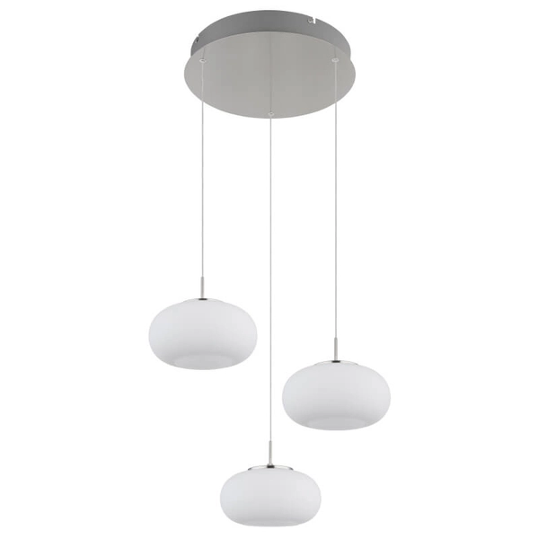 Szklana wisząca lampa Quintara 15744-3HN LED 18W 3000K kule nikiel