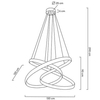 Ledowa wisząca lampa Wave MSE1501100197 Moosee 120W 3000K do jadalni chrom