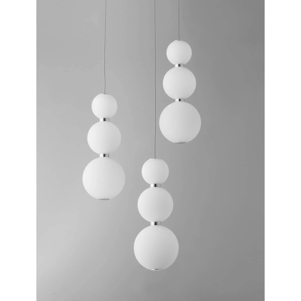 Potrójna lampa zwieszana Moca LE43466 dorado biała srebrna