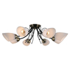 LAMPA sufitowa CRISTINA PND-6706-8 Italux klasyczna OPRAWA plafon szklany czarny brąz biały