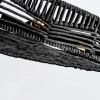 Ażurowa wisząca lampa Ophelia QN-OPHELIA-6P-BK-BK rattan czarny