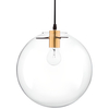 Kulista lampa wisząca Upata salonowa ball czarna złota