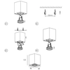 Sufitowa lampa metalowa Quadro H-SL 89200-WH minimalistyczna biała 