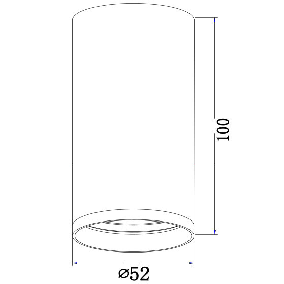 Sufitowa LAMPA downlight FOCUS S C052CL-01BS Maytoni metalowa OPRAWA spot plafon tuba mosiądz