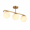 Sufitowa lampa Milano ABR-LW3XE27M Abruzzo bańki do salonu złota biała