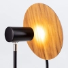Drewniana lampka stołowa Dot QN-DOT-TL-TEAK okrągła brązowy czarny