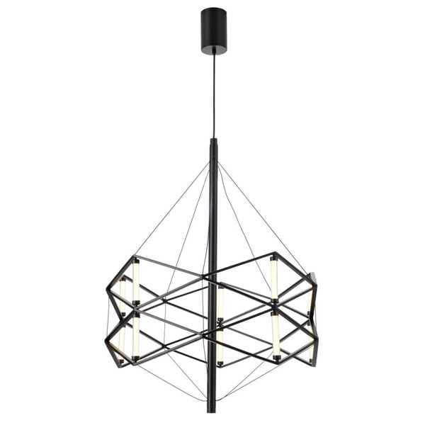 Wisząca lampa do salonu SPACE ST-9858 P/S black LED 20W industrialna czarny