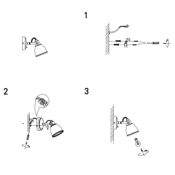 Industrialna LAMPA ścienna FJALLBACKA 105814 Markslojd regulowana OPRAWA metalowa KINKIET spot czarny