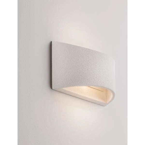 Gipsowa lampa ścienna CENVARO LE45573 do salonu biała