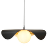 Wisząca lampa ENZO ST-F22020601-D80 black szklana kula czarny złoty
