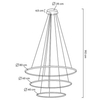 Ledowa lampa wisząca Ring Slim MSE1501100161 Moosee 50W 3000K z pilotem złota