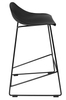 Krzesło barowe ROLF PC-148A czarne 66 cm - polipropylen