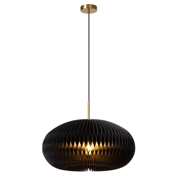 Wisząca lampa z papieru ARMONI 42401/52/30 Lucide czarny złoty