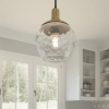 Ekologiczna lampa wisząca Royer QZ-ROYER-1P-MBK szklana rattan czarny