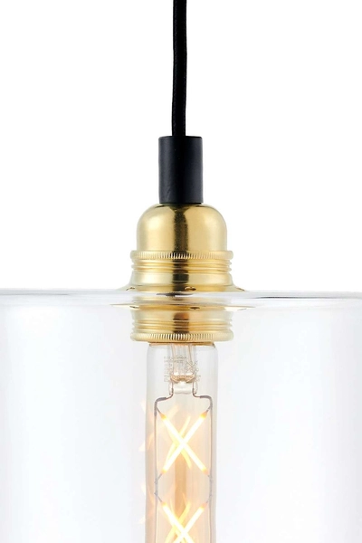 Loftowa LAMPA wisząca LONGIS 10874105 Kaspa szklana OPRAWA skandynawski ZWIS okrągły złoty przezroczysty czarny